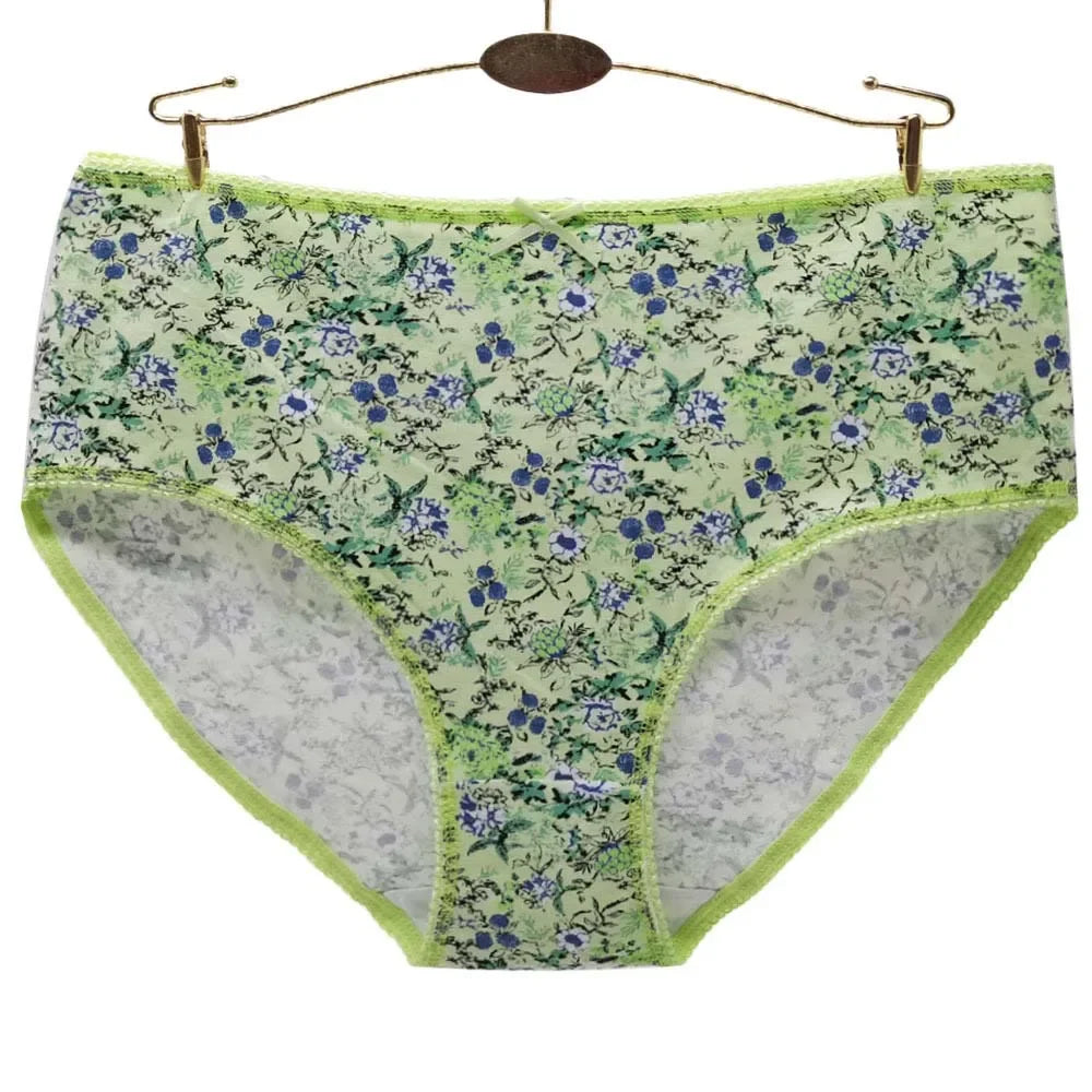 Women Panties Cotton Underwear Plus Size Briefs Female Knickers Lady Lingerie Girl intimate Underpants 3 Pieces/lot.