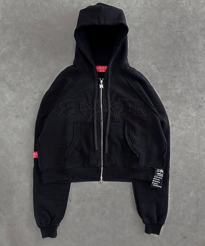 Y2k Tracksuit Men Letter Pattern Embroidered Pocket Patchwork Clothes for Men Harajuku Zipper Hoodies Sweatpants Two Piece Set.