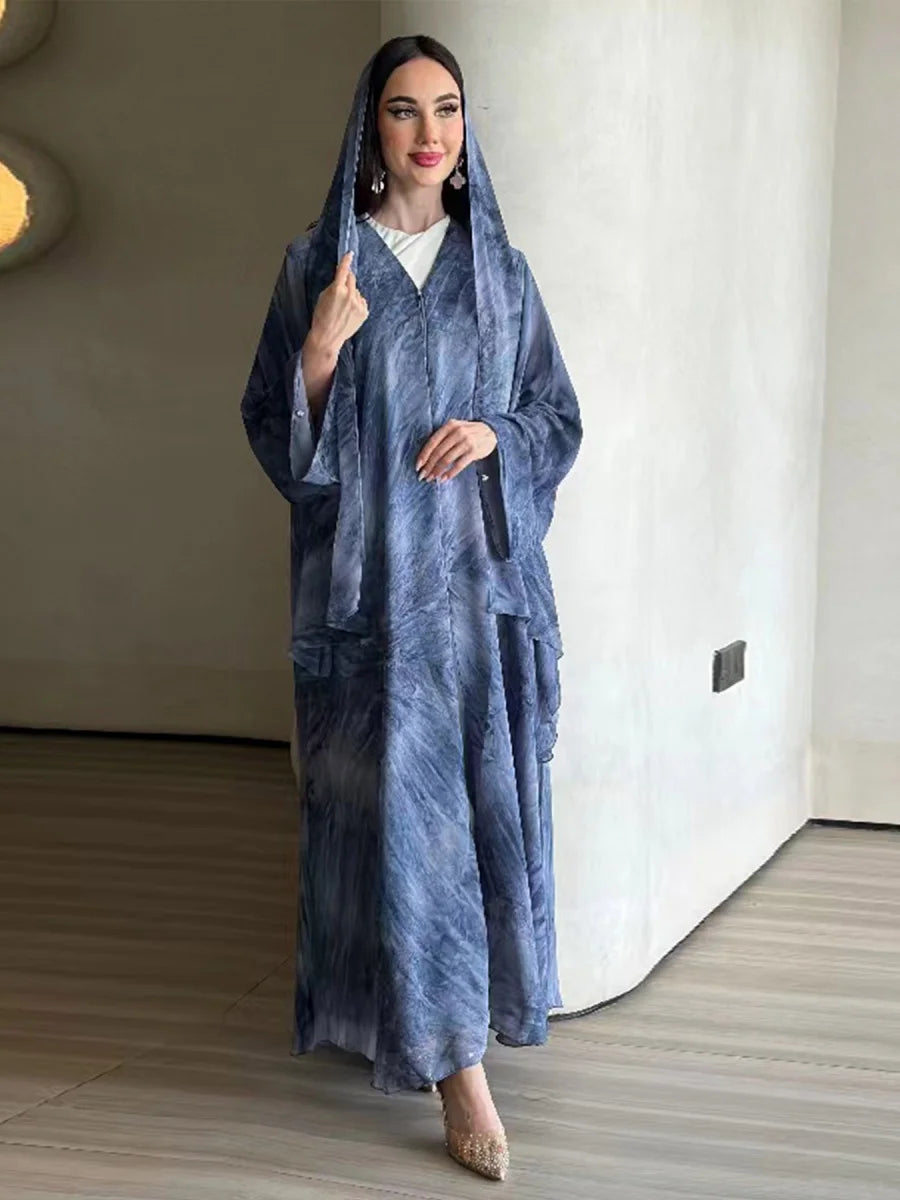 Muslim Women Fashion Dubai Abaya luxury Print Hijab Dress Kimono Cardigan Kaftan Ramadan Robe Femme African Islam Dresses Kebaya.