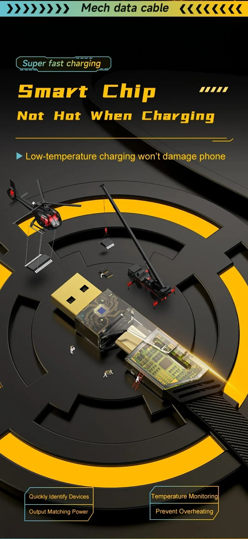 4 in 1 USB Type C Cable Type C TO C PD 65W 27W LIGHTNING Fast Charging Mech Cable For iPhone Samsung Xiaomi HUAWEI OPPO One Plus.