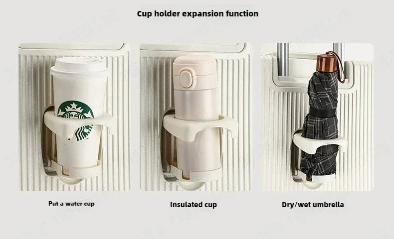 Vorne öffnender Rollgepäckkoffer mit großer Kapazität, Aluminiumrahmen, ABS + PC-Trolley, Koffer, USB-Lade-Boarding-Koffer