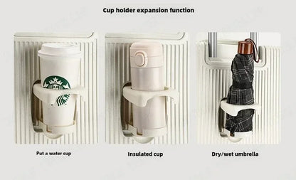 Vorne öffnender Rollgepäckkoffer mit großer Kapazität, Aluminiumrahmen, ABS + PC-Trolley, Koffer, USB-Lade-Boarding-Koffer