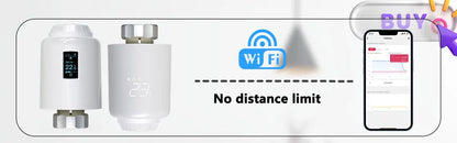 WiFi/Ble/Zigbee Tuya Smart TRV Radiator Actuator Valve Thermostatic Radiator Valve Temperature Controller Alexa Google Home.