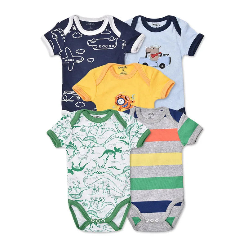 5 Stücke 3 Mt-24 Mt Kurzarm Baumwolle Winggle-in Overall Kleinkind Baby Body.