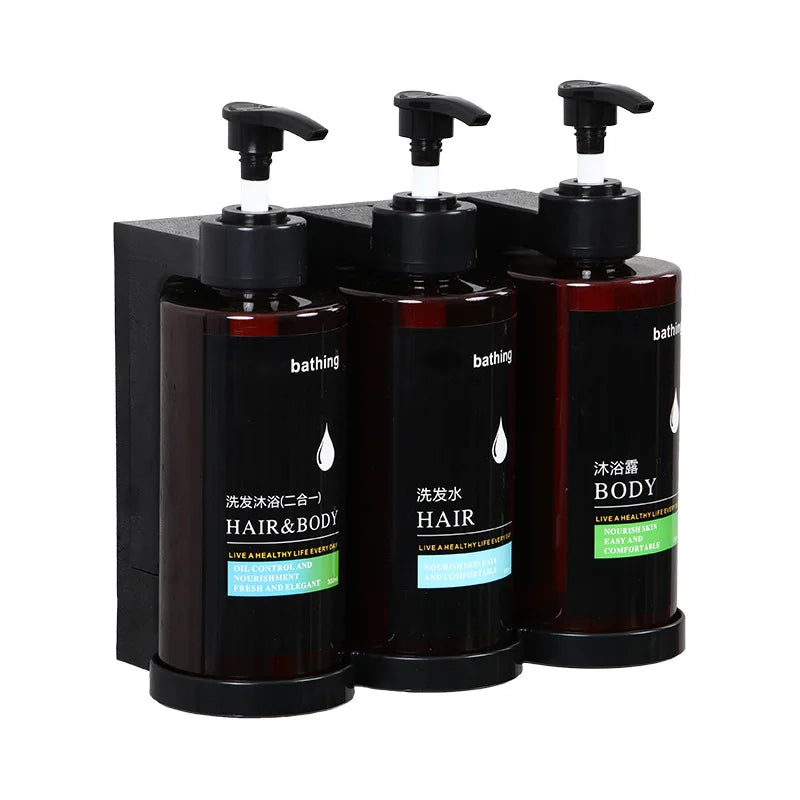 Keine Bohren an der Wand – automatischer Seifenspender, Shampoo- und Duschgel-Spender-Set, Händedesinfektionsbox-Design für die Organisation im Badezimmer
