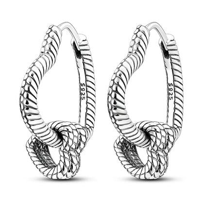 925 Sterling Silver Gold Color Circular Hoop Earrings Golden Earring Fit Original Charms Diy Fine Jewelry For Fashion Women