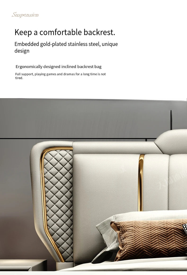 Doppel Full Size Bett rahmen Whitr großes modernes Design Kopfteil Bett Königin Schlafzimmer Luxus Muebles Para Dormitorio nordischen Möbel