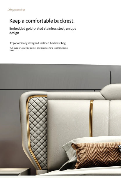 Doppel Full Size Bett rahmen Whitr großes modernes Design Kopfteil Bett Königin Schlafzimmer Luxus Muebles Para Dormitorio nordischen Möbel