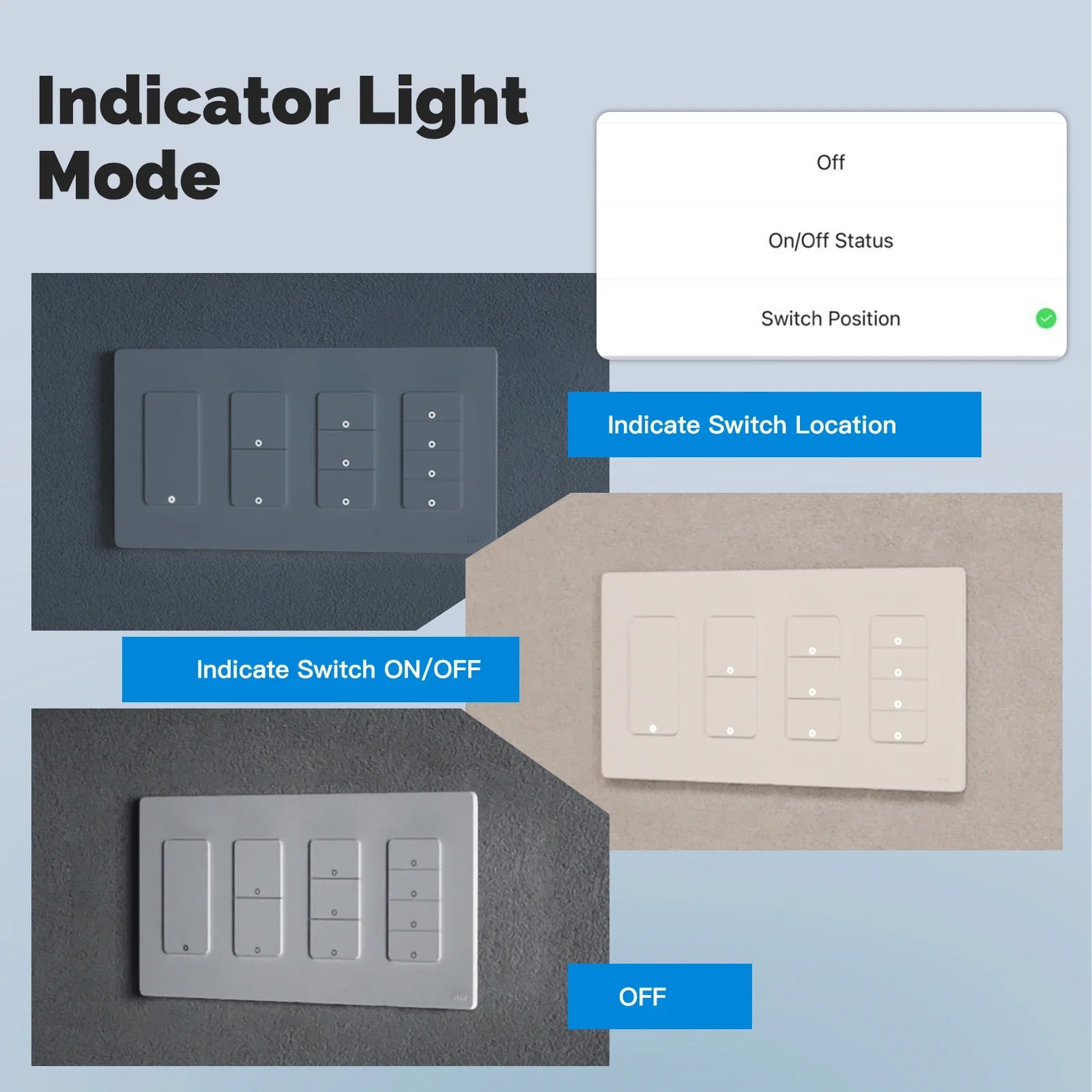 MOES Tuya Matter WiFi Smart Light Button Switch App-Steuerung Neutralleiter erforderlich Erdungsdesign Alexa Google Home Apple Home.