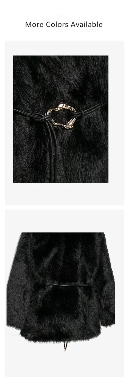 Frauen Gürtel Dekoration Kragen Einfarbig Medium Lange Mantel Herbst/Winter Neue Lange Hülse Lose Mantel