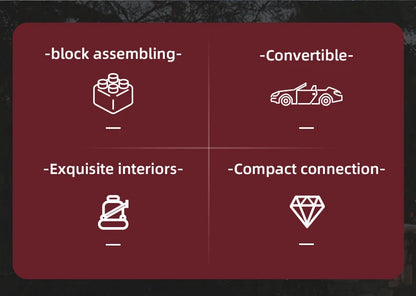 Mould King 10012 Technical Car Model Toys The Eldorado Set Building Block Assembly Creative Brick Kids Christmas Gift.