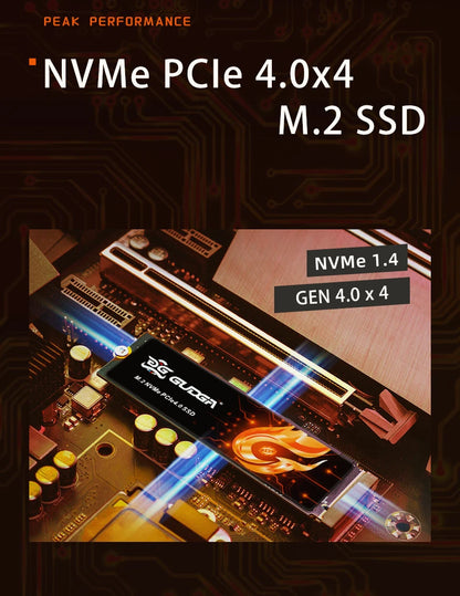 GUDGA-Internal Solid State Hard Drive PCIe 4.0 NVMe M.2 2280 1TB 2TB TLC SSD for PC PS5 Desktop Computer DIY Gamer.