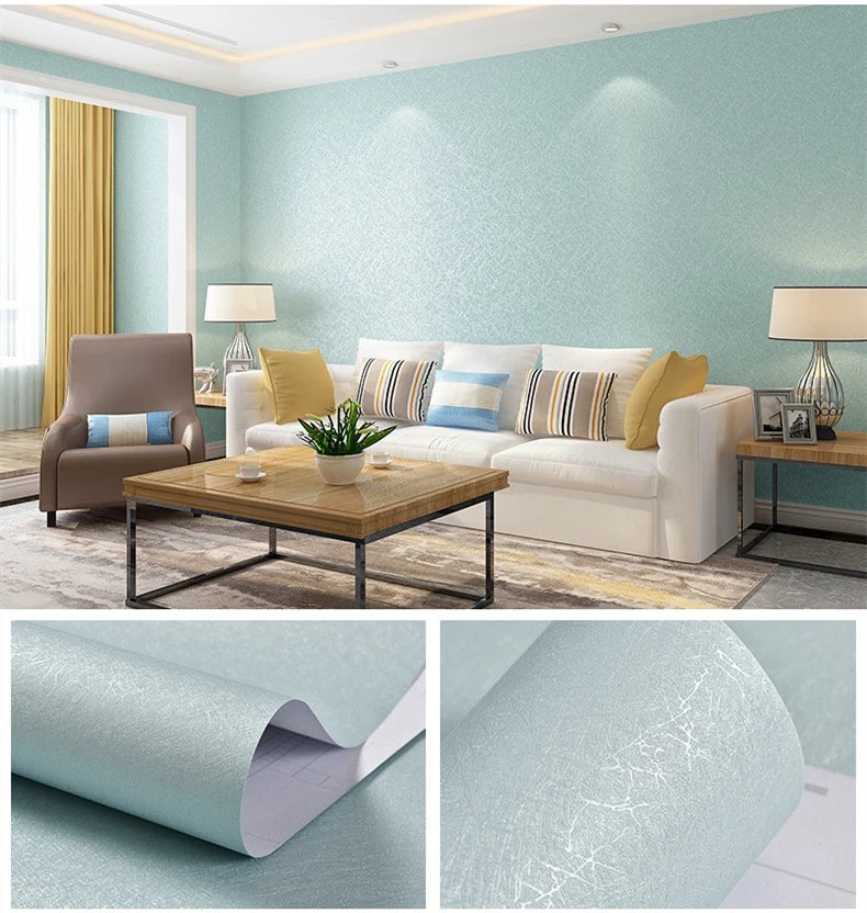 Selbstklebende Tapete, wasserdicht, einfarbig, Leinenmuster, Wohnzimmer, Schlafzimmer, Zimmer, Schrank, Dekoration, Aufkleber