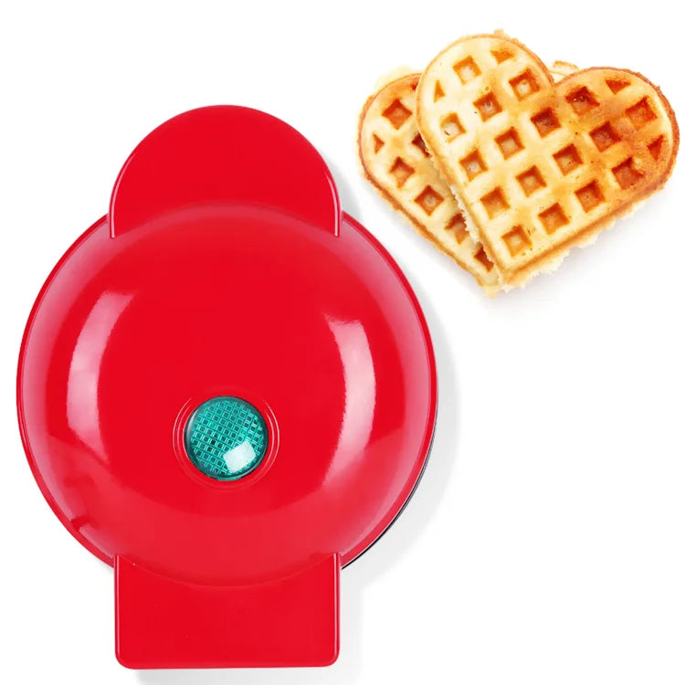 Electric Waffle Machine Portable Home Breakfast Machine Waffle Maker Breakfast Love Heart Shaped Waffle Maker Cooking Appliance.