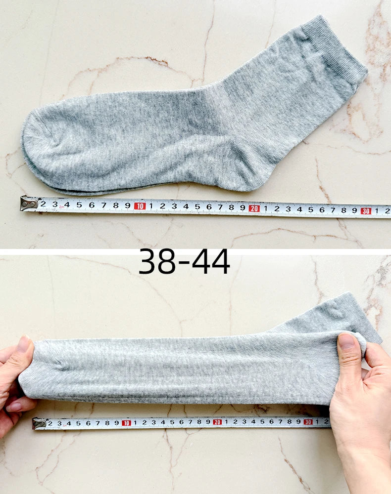 HSS 5/10 Pairs Men's Cotton Blend Socks Black Business Men Socks Soft Breathable Summer Winter for Male Socks Plus Size (6.5-14).