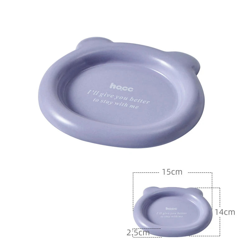 Cat Ceramic Food Basin Pet Small Size Canned Snack Feeding Dish Bowls Puppy Cute Eating Feeders Kitten Supplies