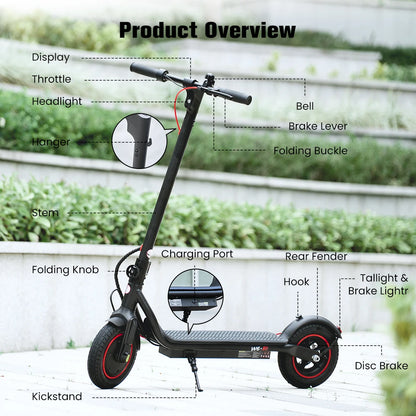 IScooter W6 Adult E-scooter 500W Motor 36V 7.8Ah Battery 35km/h Max Speed Support APP 30km Long Range City Electric Scooters