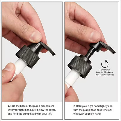 Mattschwarzer 300/500 ml Flüssigseifenspender, nachfüllbar, Shampoo-Conditioner, Körperlotion-Behälter für Badezimmerbedarf, Hotel