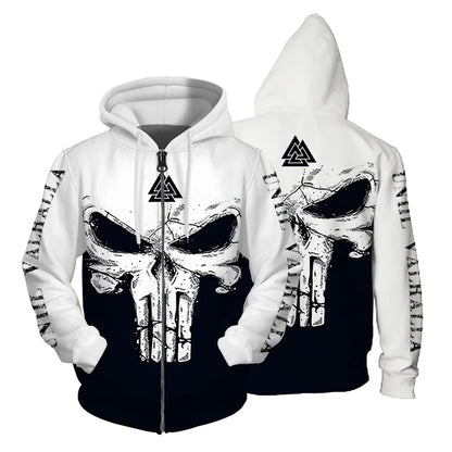 Autumn Sweatshirt New In Hoodies & Sweatshirts Comfortable Fashion Skull Print Keep Warm Clothing Man Hoodie Men's Clothing Tops.