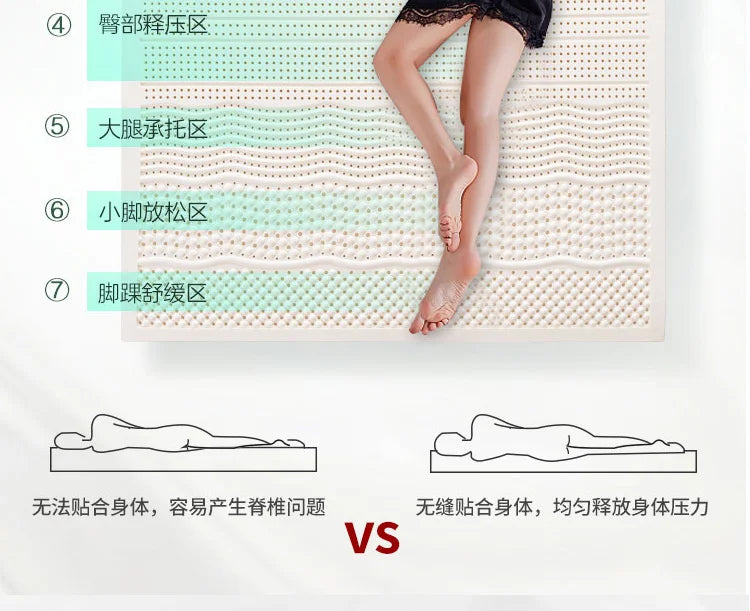 King Thailand Latex-Bettmatratze, hochwertige Molblly Tatami, faltbare Queen-Size-Matratze, Queen-Size-Schlaf, Colchoneta, Wohnmöbel