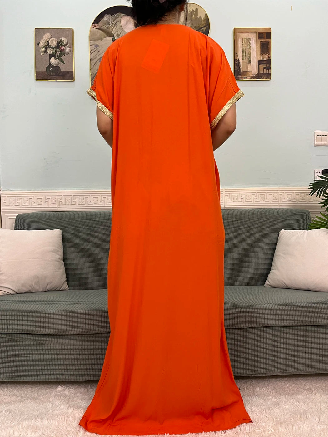 Muslimische Reine Abayas Für Frauen Dubai Baumwolle Applikationen Lose Fit Femme Robe Türkei Islam Traditionelle Kleider Mit Kopftuch Turban