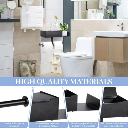 Toilettenpapierhalter mit Ablage  Papierbox aus Edelstahl  Wandmontierter Wischtuchhalter für Badezimmer  Spülbarer Aufbewahrungshalter für Feuchttücher