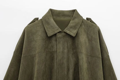 MUJER 2025, Wildleder-Bomberjacken für Damen, Oberbekleidung, übergroße Jacke, Damen-Streetwear, Reißverschluss, Damenmäntel, gepolsterte Varsity-Jacken