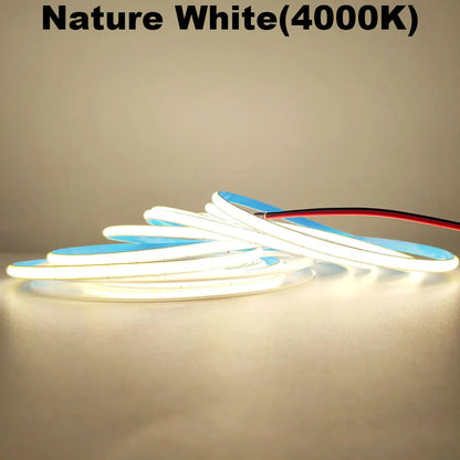 12V 24V COB LED Streifen 5mm/8mm PCB 400/480LEDs/m Flexible Rot/Grün/Blau/Rosa/Eisblau/Gelb Led Streifen Für Wohnkultur LED Lichter.