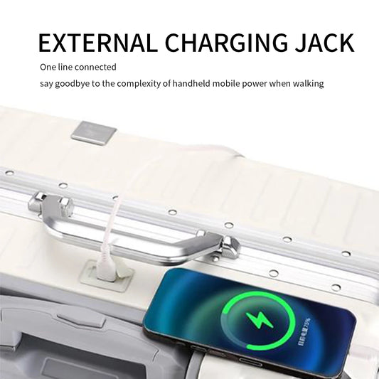 Trolley-Gepäck 20 24 26 28 Zoll Aluminiumrahmen Rollgepäckkoffer USB-Reisekoffer auf Rädern Zahlenschloss Handgepäck.