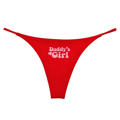 DADDY'S Girl Hot Lady Letter Lingerie Panties Cotton Thongs GString Underwear Plus Size GYM Seamless Ladies Panties Gift for Her