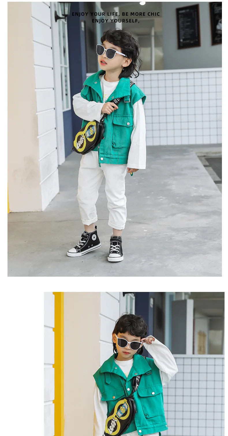 Children Canvas Shoes High-Top Boys and Girls Shoes White Board Shoes Small White Shoes New Kindergarten Baby Cloth Shoes.