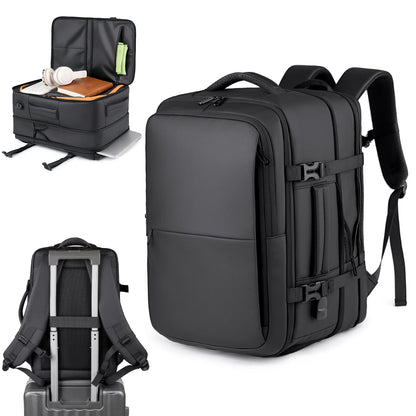 Urban Commuting Herren-Business-Rucksack mit großem Fassungsvermögen, wasserdicht, für Reisen, Boarding, Laptop, Geschäftsreise, Rucksack für Damen, erweiterbar, Familienreisen.