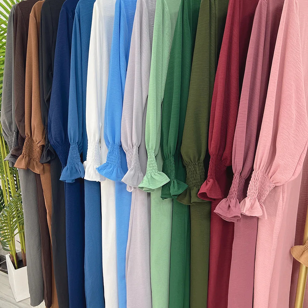 Jilbab Prayer Clothes Women Ramadan Islamic Jilbeb 2 Piece Set Dubai Turkish Modest Outfit Layered Khimar Scarf Hijab+Long Dress.