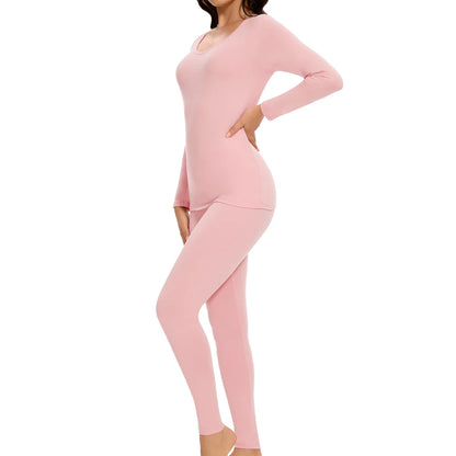 Thermal Underwear Women Autumn Winter Under Layer Clothes New Warm Pajamas Sets for Female 2 Pieces Long John Top Legging