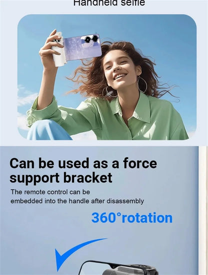 FANGTUOSI Mini Selfie Stick Portable Phone Holder Shooting Aid Versatile Integrated Design Bluetooth Remote For Live Broadcas.