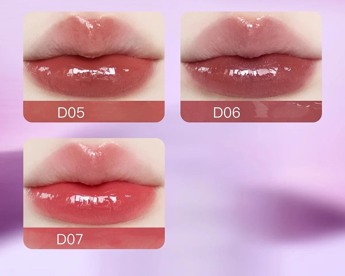 Uhue Lip Gloss Moisturizing Hydrating Glass Lip Glaze Crystal Fruit Nourishing Lipstick for Women Lipstick Makeup Cosmetics