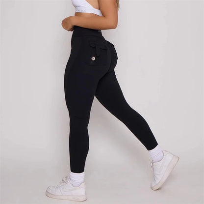 Women Bum Leggings 2025 Women High Waist Tights Pants Peach Hips with Pockets Women Workout Gym Leggings Yoga Pants.