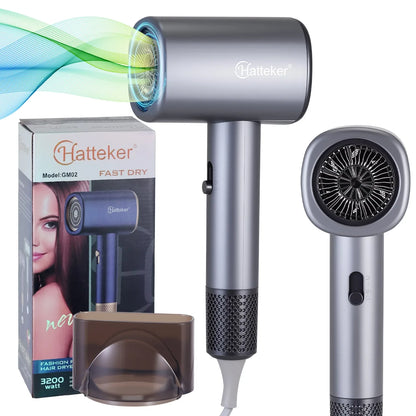 Hatteker 3200W Portable Hair Dryer 3 Temperature Settings Home Use Hotel Salon Professional Electric Blow Dryer for Travel