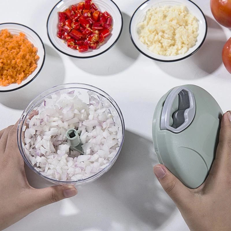 Midea Manual Garlic Chopper Meat Mincer Hand Pull Press Crusher Multifunctional Vegetable Chili Onion Cutter Kitchen Accessories.
