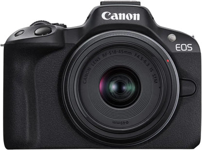 Canon EOS R50 Mirrorless Camera RF-S18-45mm F4.5-6.3 is STM Lens Kit 24.2 Megapixel CMOS (APS-C) Sensor 4K Video Content Creator.