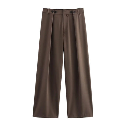 Spring and Summer New Product Women's Wear with Belt Straight Sleeve Casual Suit Coat Waist and Pants Set