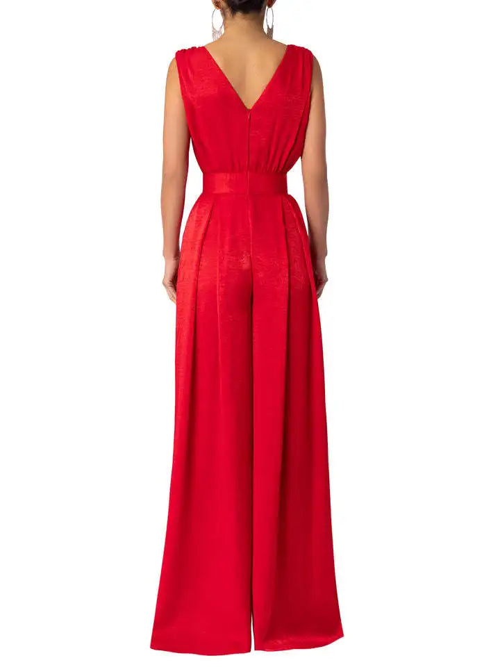 Luxury New Women Jumpsuit Office Ladies Business Party Dresses Birthday Festivals Evening Weddings Dresses Elegance Solid.