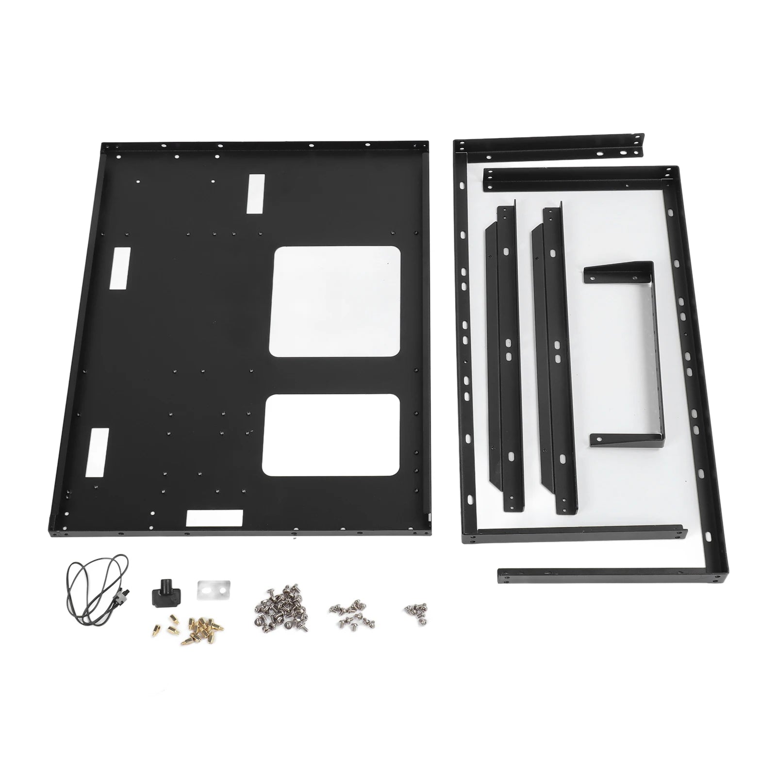 ATX Open Chassis Case Rack Large Space Expansion DIY Assembled Powerful Cooling Gaming PC Case Open Frame Steel Plate for EATX.