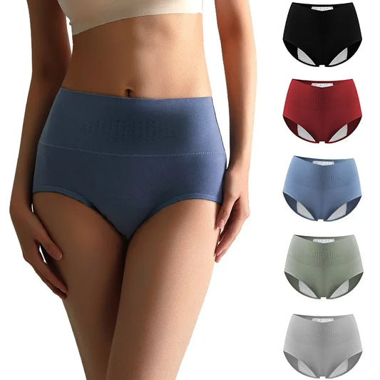 High Waist Menstrual Women Panties Widen Period Pants Leak Proof Physiological Underwear Cotton Plus Size Girl Brief.