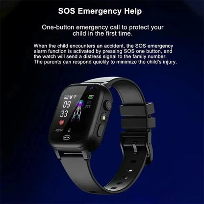 Xiaomi Kids 5G Smart Watch SOS GPS Location Video Call Sim Card Child Camera Waterproof Upgrade 2025For Boys Girls Add Earphone.