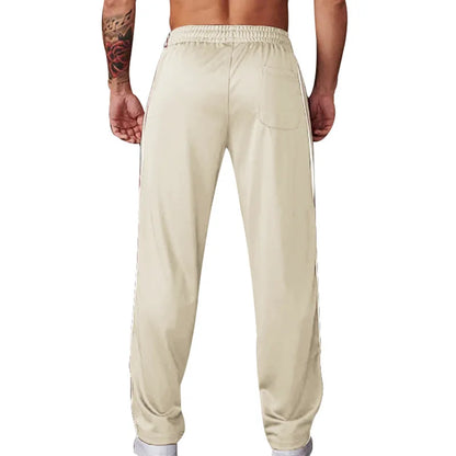 American-style best-selling thin, sporty, casual, simple, trendy, loose, wide-leg jogging long pants for men.