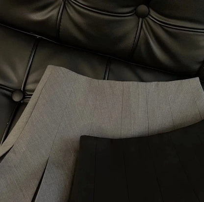 Mooyufon Ruffles Black Mini Skirt Women Korean Patchwork Pleated Skirts Japanese Kawaii High Waist All Match A Line Skirt New.