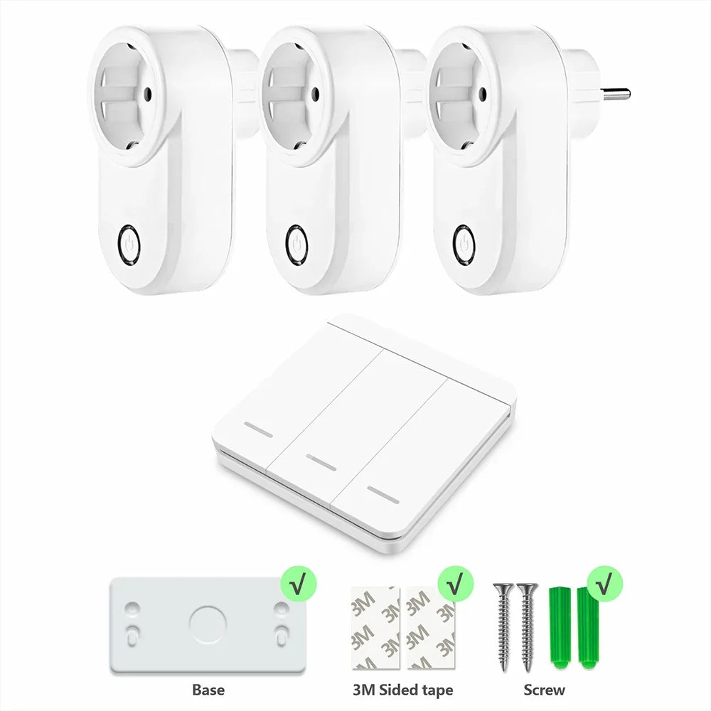 433 Mhz Drahtlose Steckdose Fernbedienung AUF OFF Smart Plug EU FR Mit Wand Schalter Steckdose 15A 220 V für Home Appliance Licht Fan