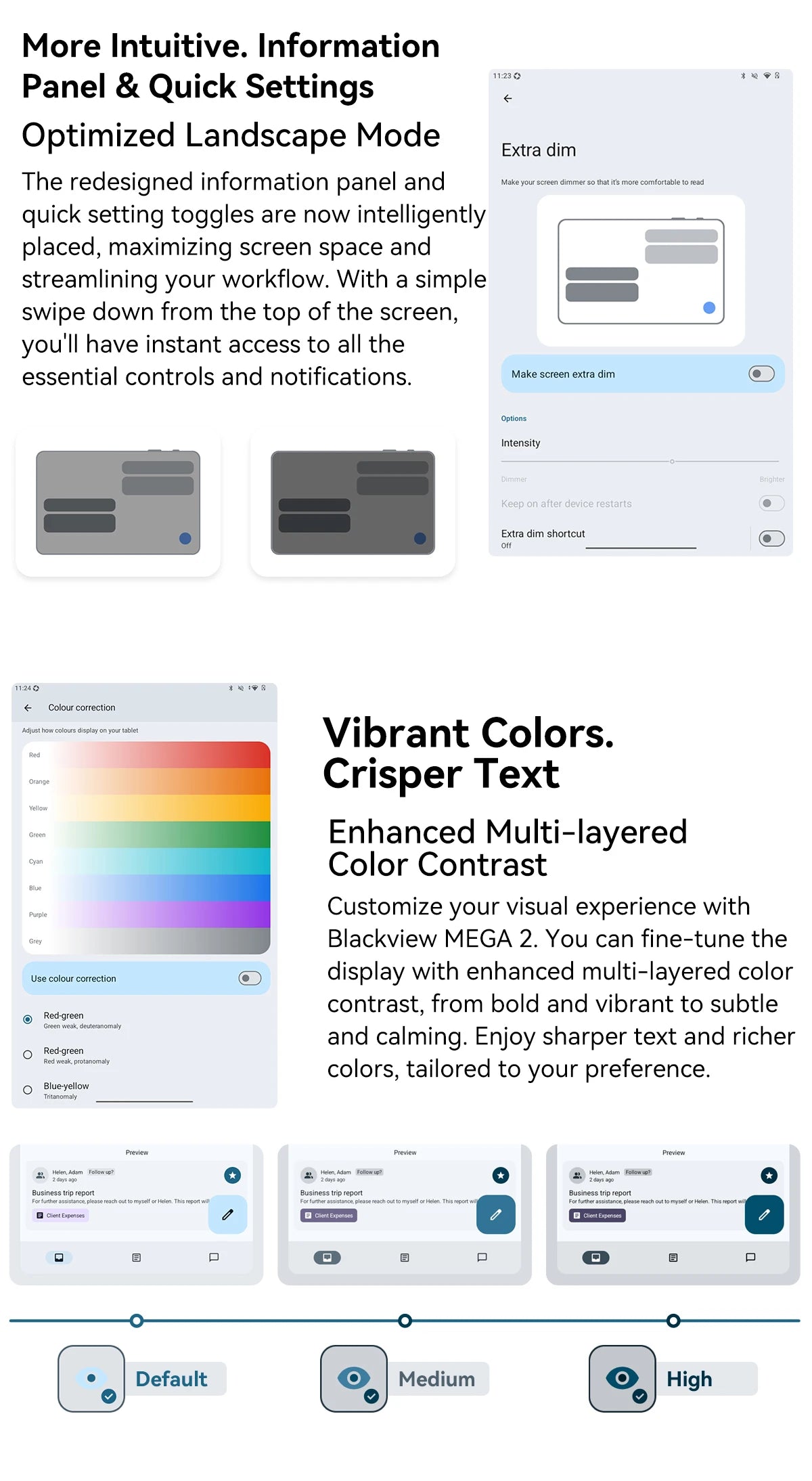 Blackview MEGA 2 Android 15 Tablet 12 inch 2K Display 36(12+24)GB 256GB Unisoc T615 9000mAh Battery Widevine L1 Pad PC