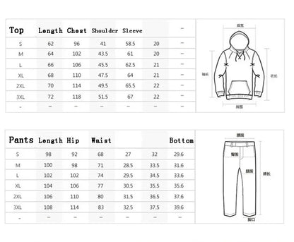 3 Pieces Set Hoodies+Vest+Pants Casual Men's Track Suit Clothing Coats Winter Thick Warm Tracksuit for Men Printed Mens Set Vest.